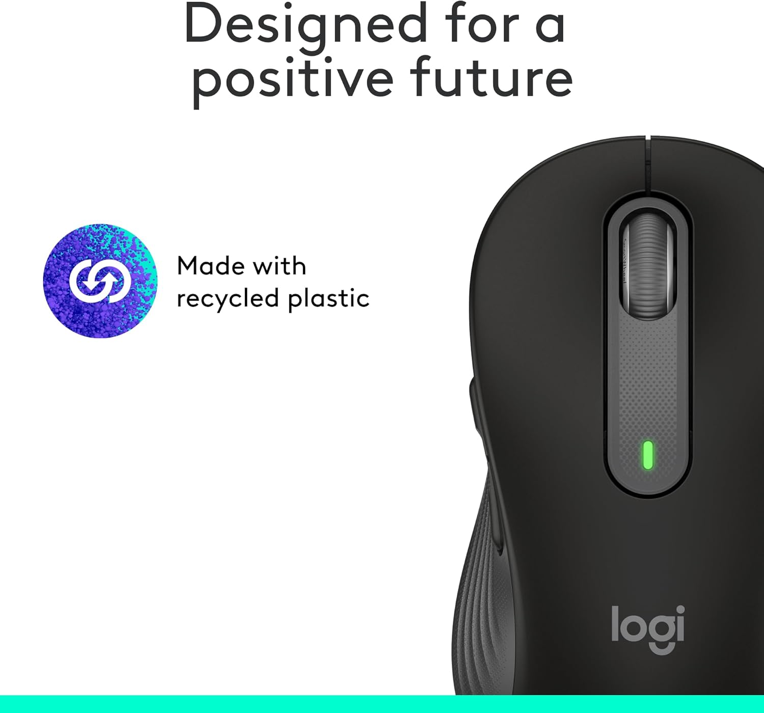 Logitech Signature M650 L Full Size Wireless Mouse - for Large Sized Hands, 2-Year Battery, Silent Clicks, Customizable Side Buttons, Bluetooth, for PC/Mac/Multi-Device/Chromebook - Black - Image 11