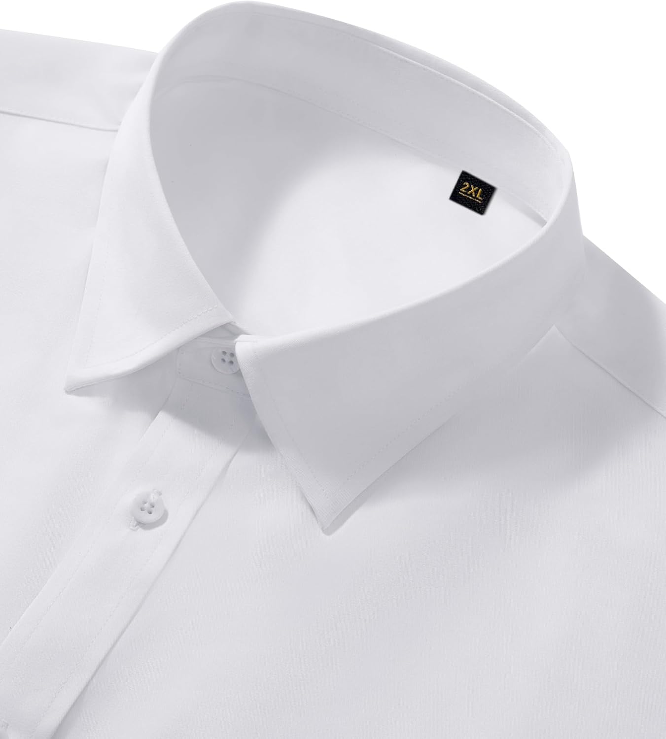 Men's Dress Shirts Long Sleeve Stretch Wrinkle Free Wedding Formal Business Button Down Shirt - Image 3
