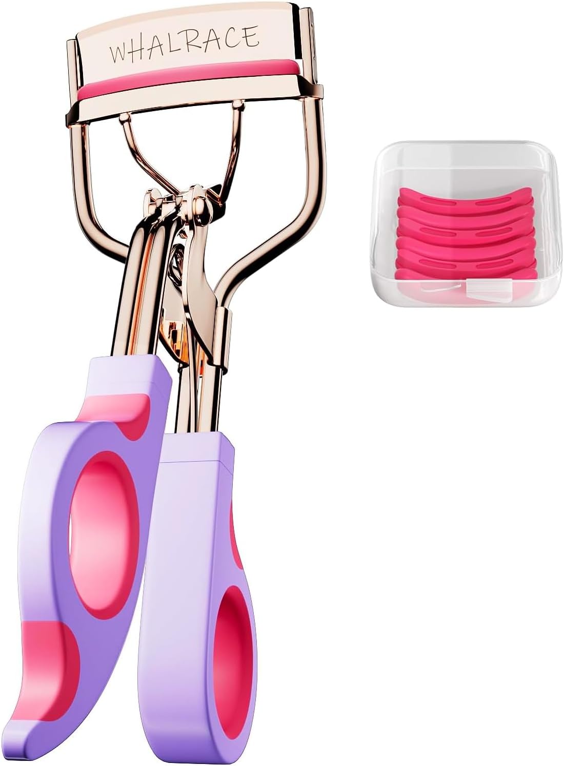 Eye Lash Curler with 6 Replacement Pads, Whalrace Eyelash Curlers Superior Curling Effect, Beautiful and Easy to Identify, Valentine's Day Gift for Her, Beauty Enthusiasts -Rose Gold Purple Red - Image 9