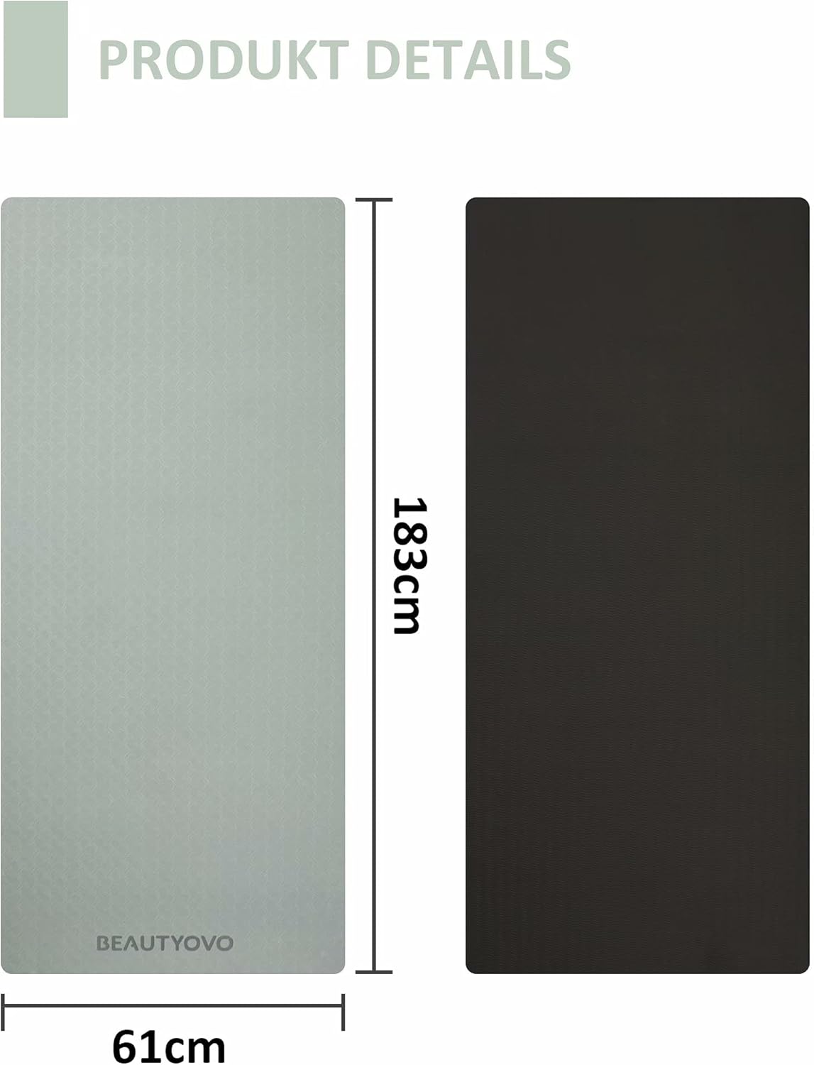 Yoga Mat with Strap, 1/3 Inch Extra Thick Yoga Mat Double-sided Non Slip, Professional TPE Yoga Mats for Women Men, Workout Mat for Yoga, Pilates and Floor Exercises - Image 8