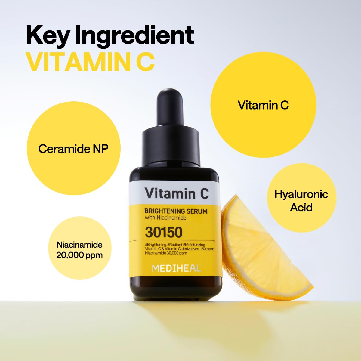 MEDIHEAL Vitamin C Brightening Serum (1.35 fl oz, 1 Pack) - Tone-Texture-Glow Care, Manage Skin with Vitamin C, Niacinamide, Hyaluronic Acid - Image 7
