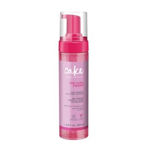 Cake Beauty Gel-to-Foam Curl Styler, The Curl Friend – High Hold & Definition – Frizz Protection- Infused with Coconut Oil & Shea Butter – For Curly Hair- 6.8 fl oz./ 200 mL
