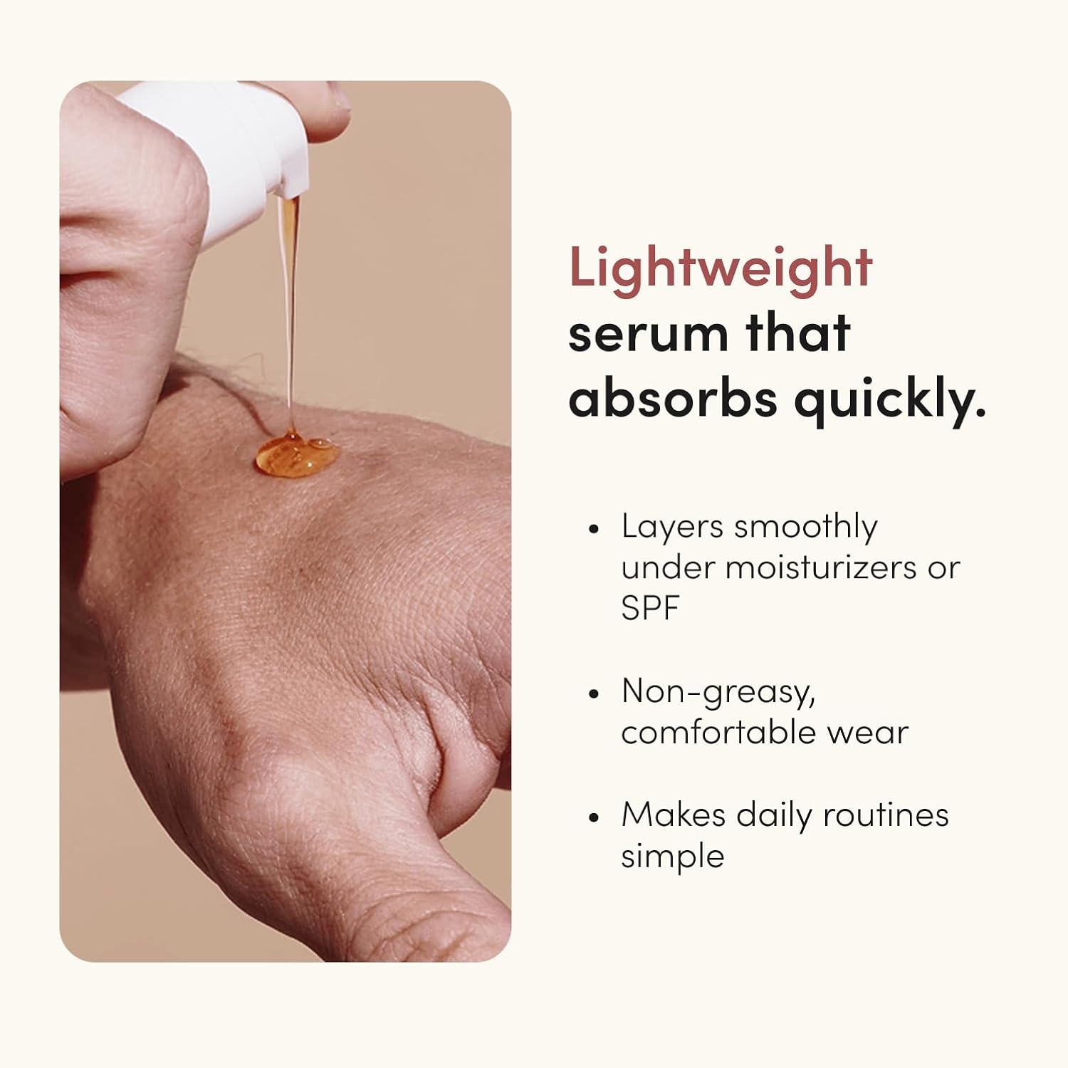 hims Vitamin C Serum - Vitamin C, Hyaluronic Acid, & Orange Peel Extract - Brightening Serum for Men - Softens Skin & Reduces Appearance of Wrinkles - Paraben-Free, Vegan Formula - 1 Fl Oz - Image 5