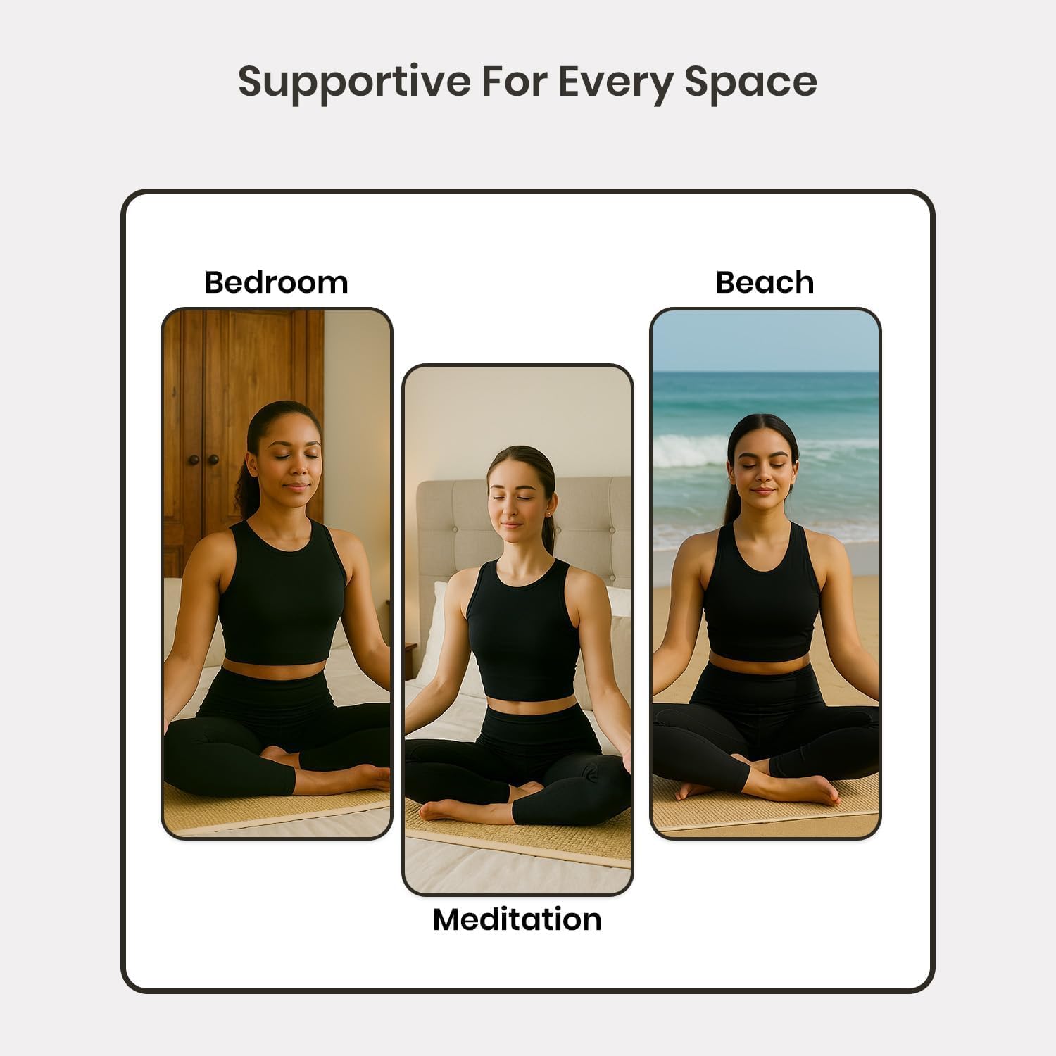 LFH Home Handmade Straw Yoga Mat For Exercise, Workout, Fitness - Perfect Heavy Quality Eco Friendly Natural Straw Reversible Yoga Mat for Men & Women - 72x24 Inch - Image 5