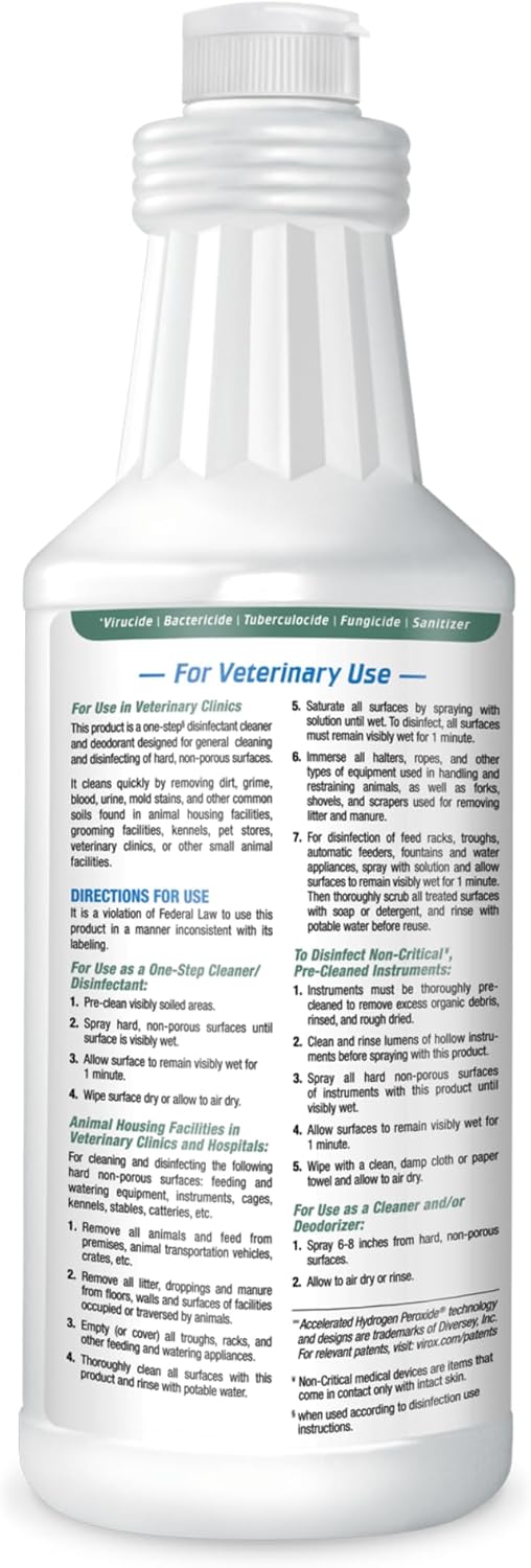 REScue One-Step Ready-to-Use Disinfectant Cleaner & Deodorizer – For Veterinary Use, Animal Shelters, Pet Foster Homes, Kennels, Litter Box – 32 Ounce RTU (Spray Nozzle NOT Included) - Image 7