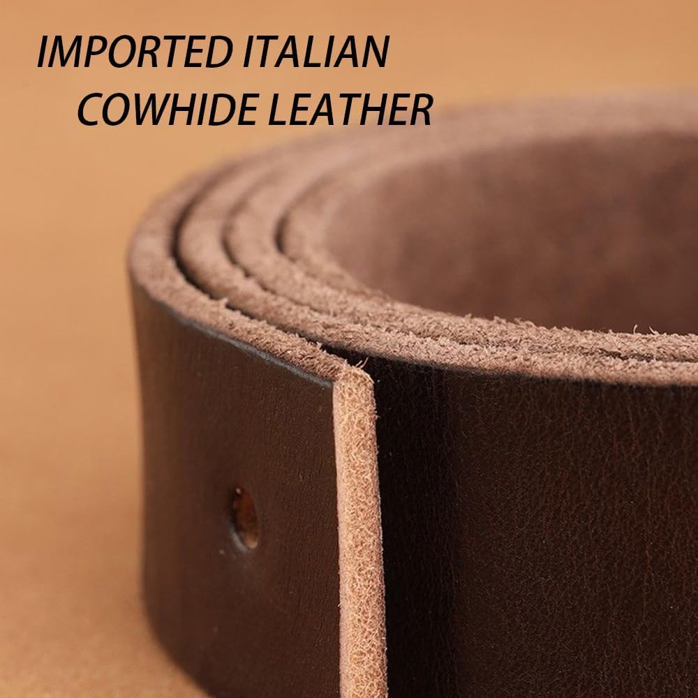 DOOPAI Men's Genuine Leather Casual Belt -Full Grain Leather Belt for Men- 1.5" Handmade Jeans Belt with Gift Box - Image 6