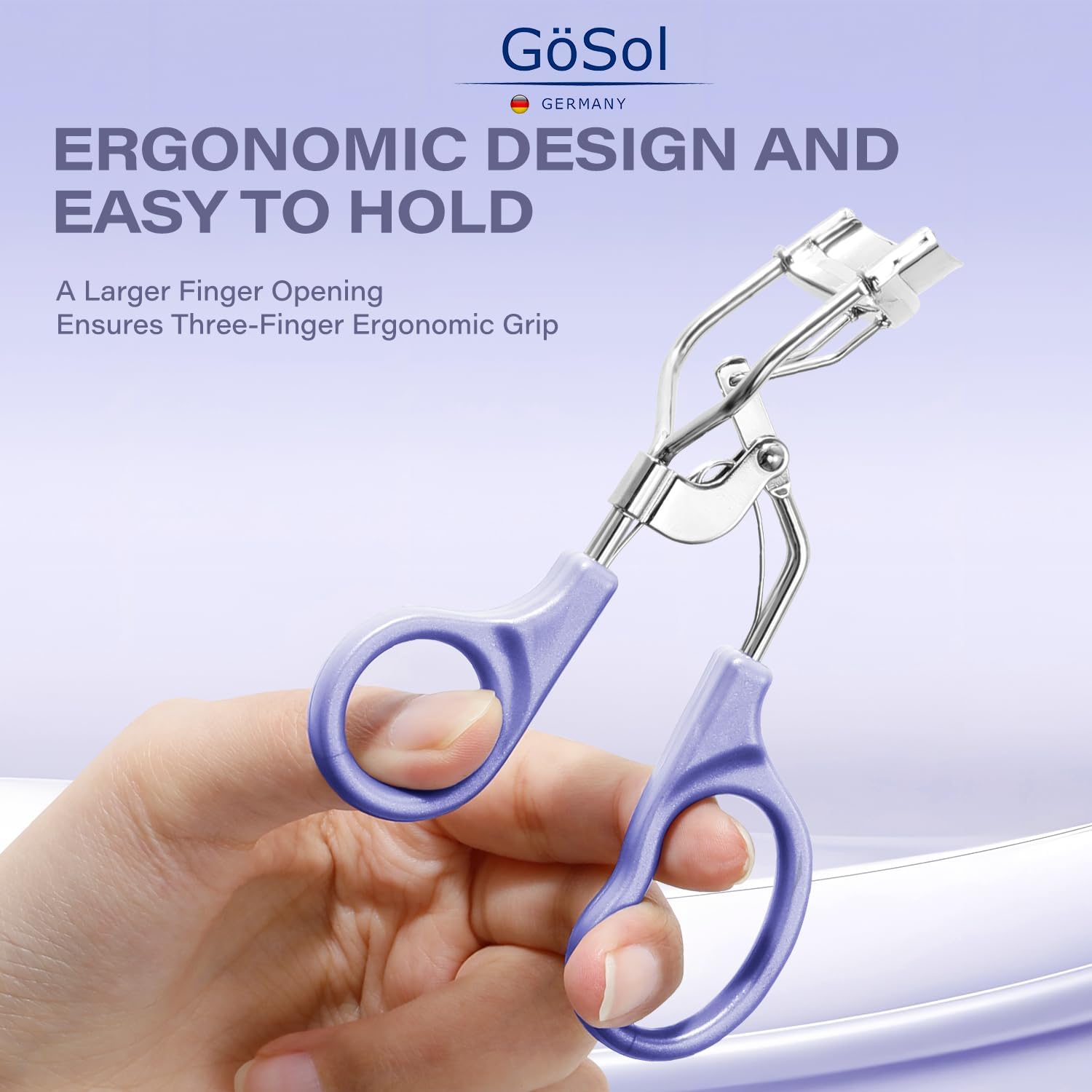 Eyelash Curler w/3 Replacement Pads (Soft/Medium/Firm) - Professional Lash Curler for Natural, Fake, Curly or Straight Lashes, Includes Protective Cover - Image 4