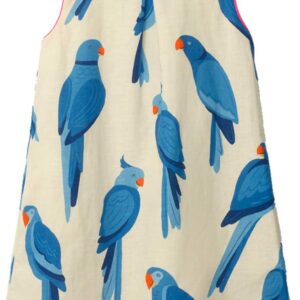 HILEELANG Little Girls Cotton Dress Sleeveless Casual Summer Sundress Flower Printed Jumper Skirt