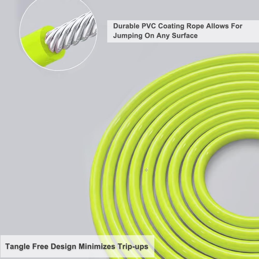 HEREROPE 1/4LB Weighted Jump Rope for Speed, Cardio, Boxing & Workout, Skipping Rope with Ball-bearing, Comfortable & Ergonomic Grip, Tangle Free Cable, Jump Ropes for Men Women Fitness - Image 5