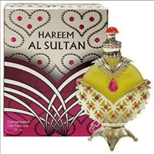 Al Sultan Silver Concentrated Pure Perfume Oil MUSKY Unisex, 15ml. Pure Attar from United Arab Emirates The Sensuous Scent of Arabian Royalty…