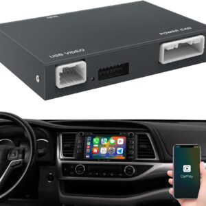 Wireless Carplay/Android Auto Adapter for Toyota with Entune2.0 & Touch2 2014-2019 New Version Retrofit Kit Decoder Fits for Tundra/Highlander/RAV4/Tacoma/Camry/Corolla/Avalon/Prius/CH-R/Sienna/Camry
