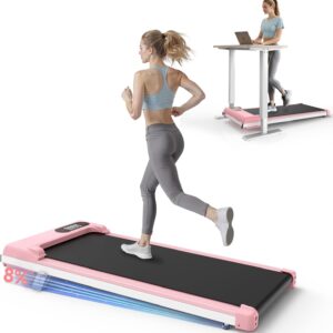 Incline Walking Pad, 3.5HP Foldable Portable Treadmill with Handle Bars, Ultra Quiet ≤40dB Under Desk Treadmills for Home Office, 330LB Capacity, Wide Running Belt, LED Display & Remote Control