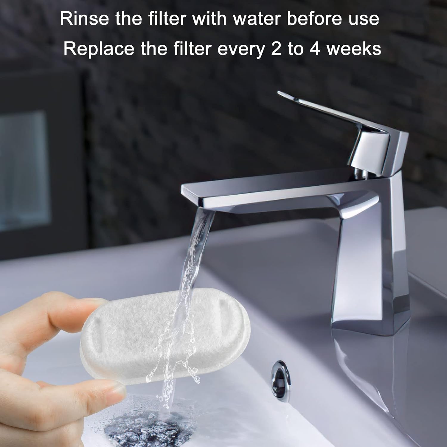 Wonder Creature 16 Pack Cat Water Fountain Filter Replacement, 4+4/8+8/12+12/16+16 Pack for Stainless Steel Cat Fountain 2L/67oz and 3.2L/108oz, 8 Carbon Filters & 8 Pre-Filter Sponges - Image 6