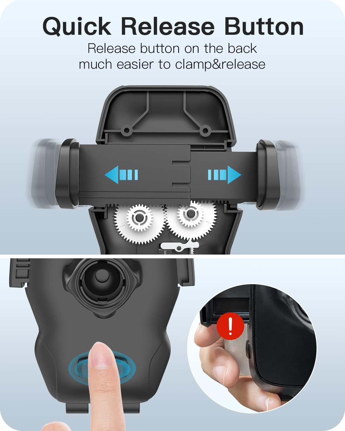 APPS2Car 13" Gooseneck Phone Mount for Car Windshield Dashboard Vent, Cell Phone Holder for Car Truck with Strong Suction Cup, Anti-Shake Stabilizer, One-Hand Operation, Fits Most Smartphones - Image 3