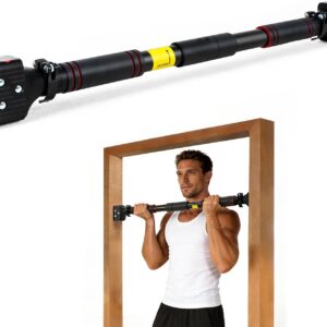 leikefitness Pull-Up Bar For Door Frame Chin Up Bar Upper Body Workout 28.3″- 37.8″ Adjustable Portable Training Pull-Up Bars without Screw – Adjustable Width Locking Mechanism
