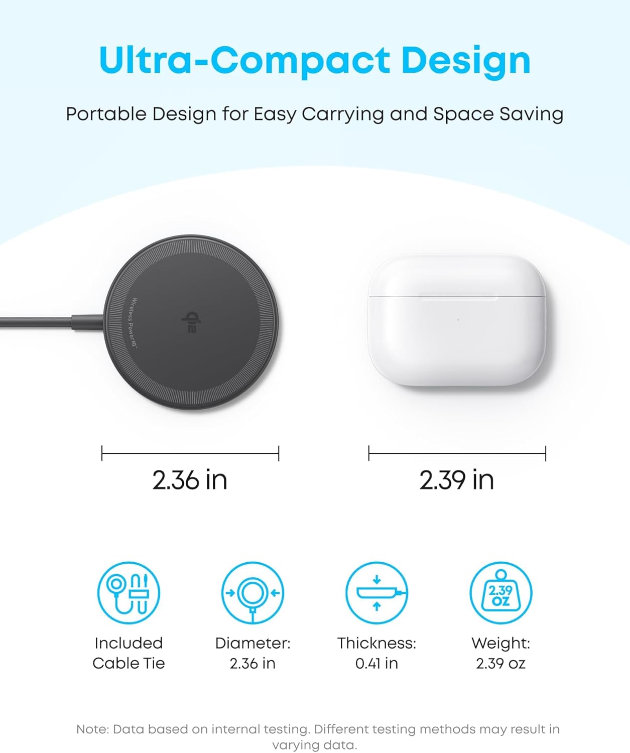 Anker Zolo Magnetic Wireless Charger, Qi2 Certified 15W MagSafe-Compatible Wireless Charging Pad, for iPhone 17/16/15 Series, AirPods(Not for Pixel, Adapter Not Included) (Black, 2 Pack) - Image 5