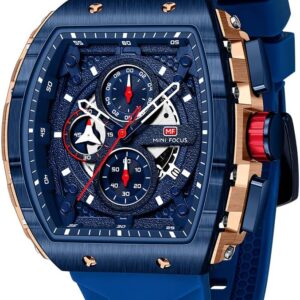 Mini Focus Men’s Watch Fashion Sport Wrist Watches (Chronograph/Waterproof/Luminous/Calendar) Silicon Strap Quartz Watches for Men