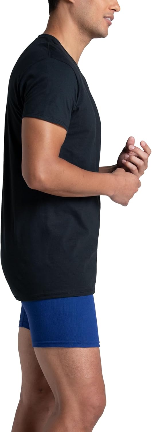 Fruit of The Loom Men's Crew Tee Undershirts, Moisture Wicking & Tag Free, Also Available in Big & Tall - Image 3