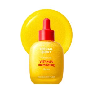 EQQUALBERRY Vitamin Illuminating Serum | Niacinamide 4% + Brightening Vitamin C Face Serum with Hyaluronic Acid & Vitamin E | Dark Spot, Uneven Tone Care | Korean Skincare, 1.01 fl.oz
