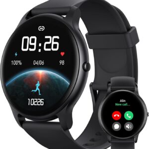 Parsonver Smart Watch for Men Women(Answer/Make Calls), HD Screen Fitness Tracker IP68 Waterproof 100+ Sport Modes, Heart Rate Sleep Monitor, Pedometer, Smartwatch for Android Phones/iPhone Compatible