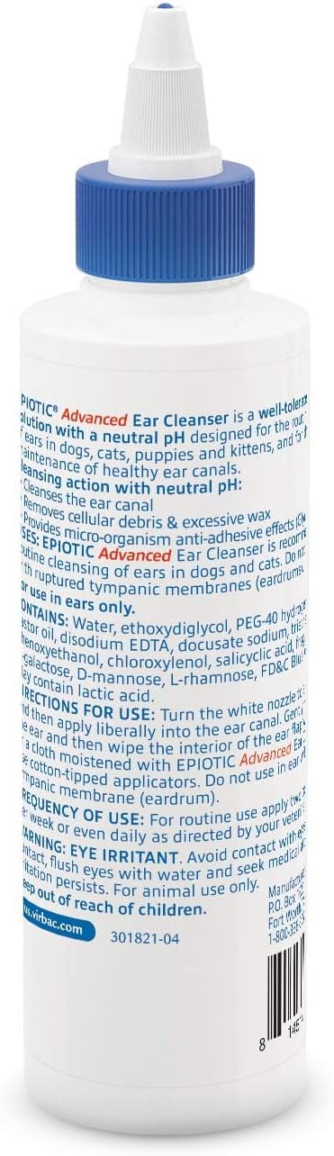 Virbac EPIOTIC® Advanced Ear Cleanser | Powerful and Gentle Cleanser For Dogs and Cats of all ages, 4 oz - Image 3