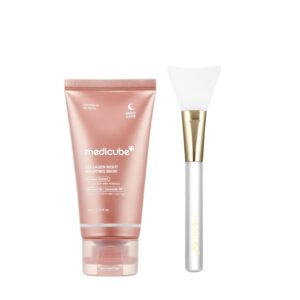 medicube Collagen Overnight Wrapping Mask & Jelly Brush: Collagen Night Wrapping Peel Off Facial Mask with Jelly Brush | Korean Skincare, Skincare Sets, Gifts for Women, Mother’s Day