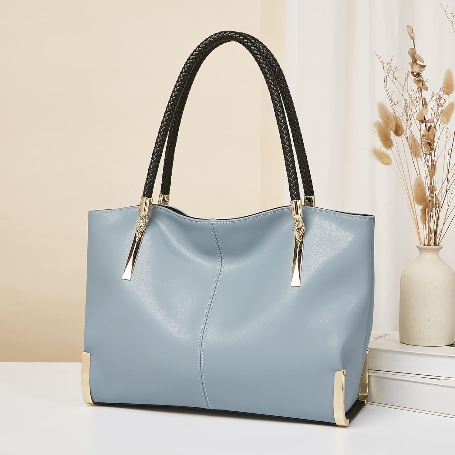 FOXLOVER Large Capacity Tote Handbags for Women, Women's Top-handle Bags Fashion Shoulder Bags Purses Minimalist design - Image 3