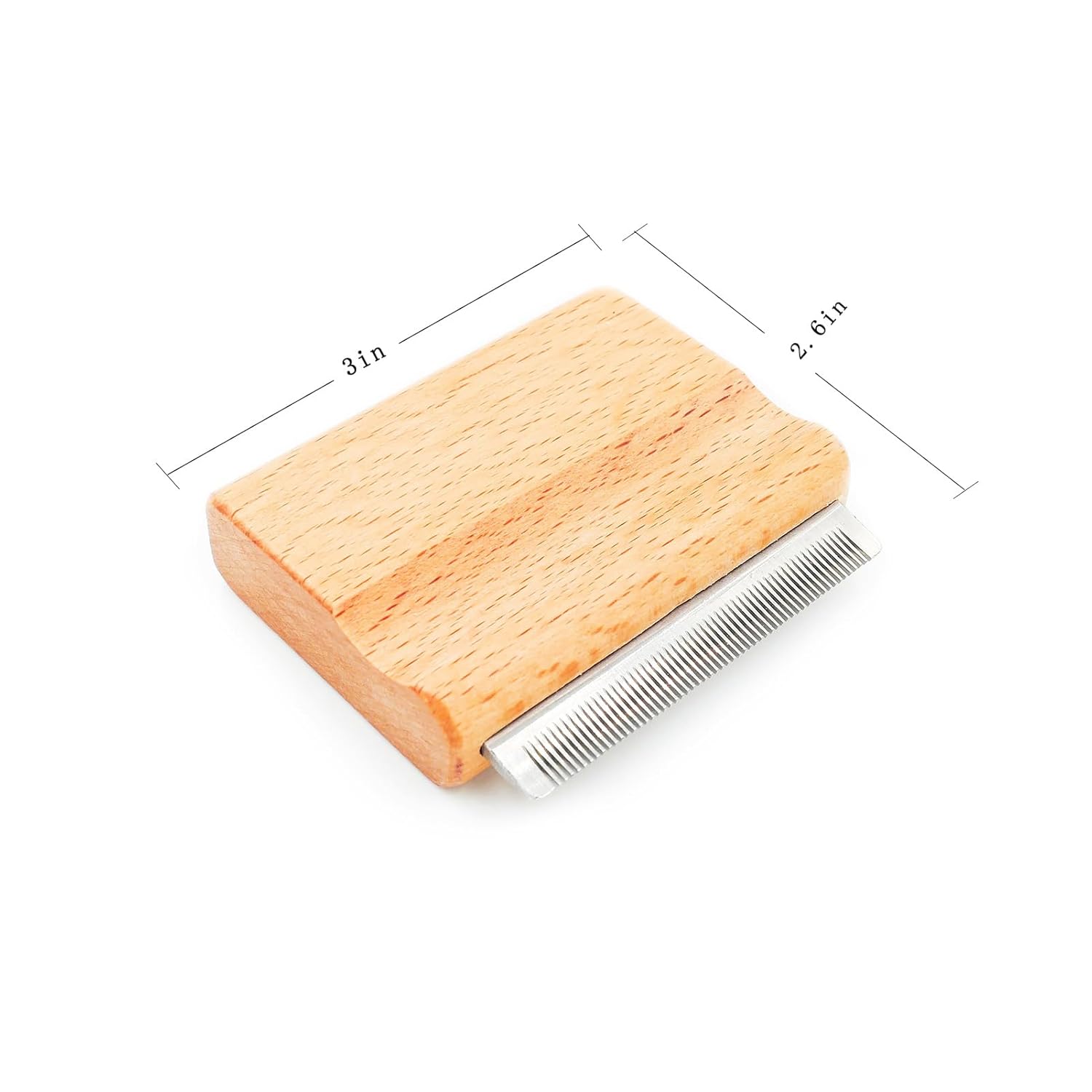 Deshedding Brush for Cats,Rabbits,Pets with Wood Handle – Cat Deshedding & Deshedder Comb Tool for Detangling and Removing Excess Fur – Shedding Brush for Cat Hair Control - Image 2