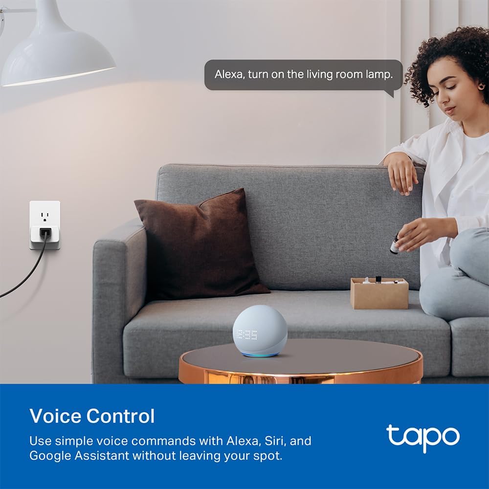 TP-Link Tapo Smart Plug Mini, Matter Compatible, Compatible with Alexa, Google Home & Samsung SmartThings, Energy Monitoring, 15A, UL Certified, 2.4G Wi-Fi Only, Tapo P110M(4-Pack) - Image 8