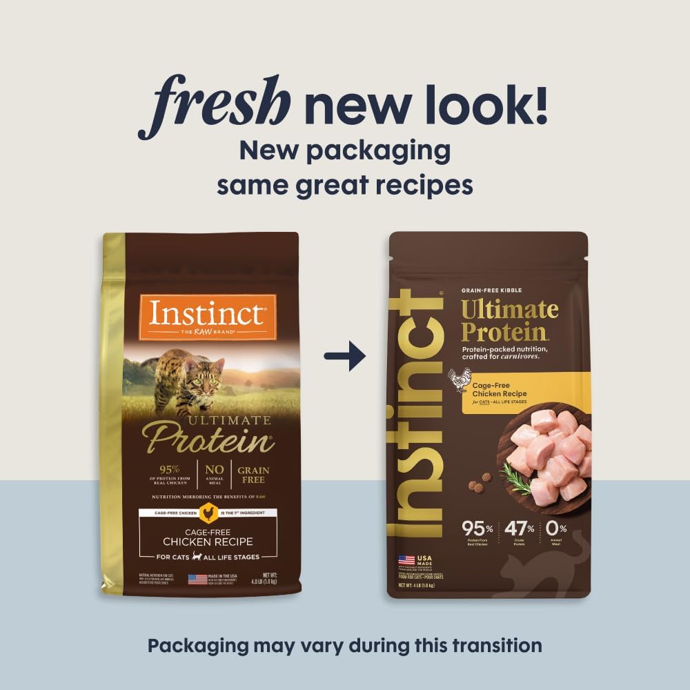 Instinct Ultimate Protein, Natural Dry Cat Food, Grain Free Recipe - Cage Free Chicken, 4 lb. Bag - Image 2