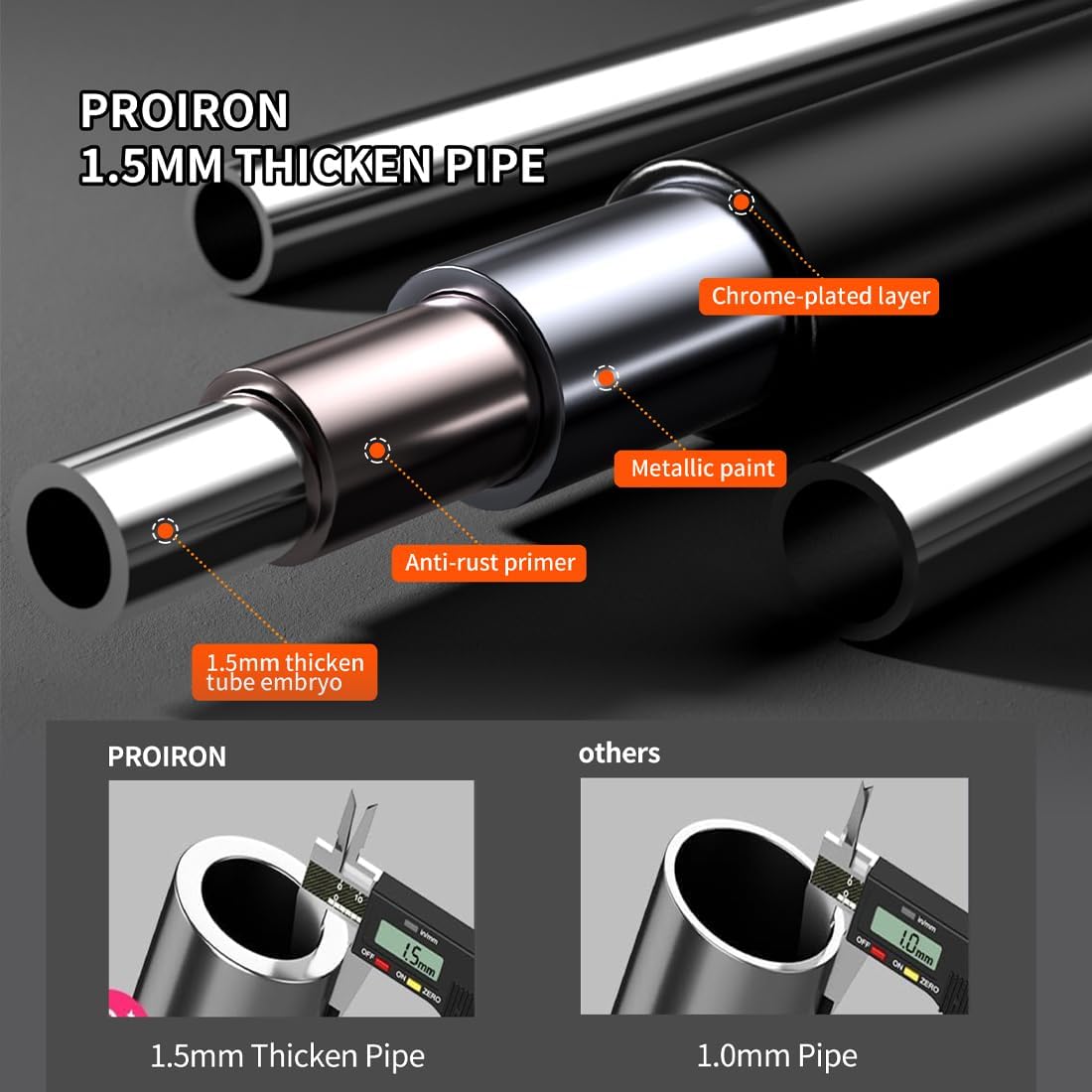 PROIRON Door Pull Up Bar Doorway Frame Chin Up Bar from 28.3in-38.2in,No Screws,Home Gym Upper Body Workout Fitness Equipment,Exercise Hanging Bar Portable,Non-slip Secure Grip,440 LB - Image 5