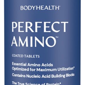 BodyHealth PerfectAmino (150 ct) Easy to Swallow Tablets, Essential Amino Acids Supplement with BCAAs, Vegan Protein for Pre/Post Workout & Muscle Recovery with Lysine, Tryptophan, Leucine, Methionine