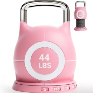 LIFERUN Adjustable Kettlebell Set – 7in1 Kettlebells, Choose 22.5 lb or 44 lb, Quick-Change Weight Dial & Safety Lock, Space-Saving Design, Full-Body Workout & Cross-Training