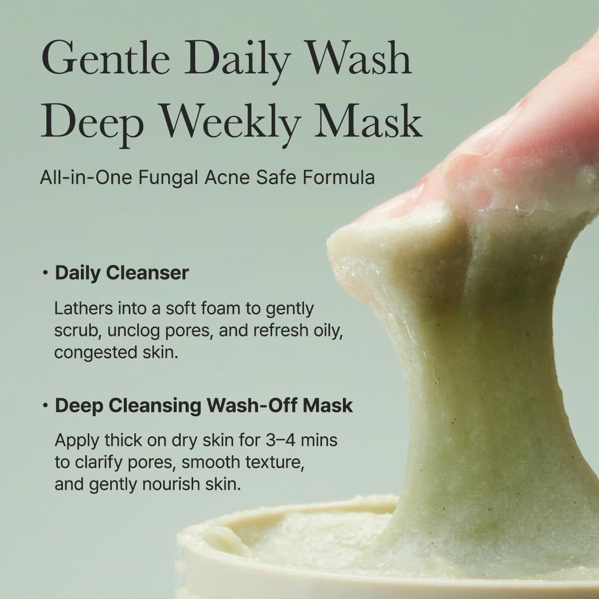 Arencia Korean Rice Mochi Face Cleanser - Face Wash, Gentle Scrub All in One for Deep Cleansing, Moisturizing, Pore Minimizing, Acne-Prone Skin, Removing Blackhead with Rice Water & Green Tea - Image 7