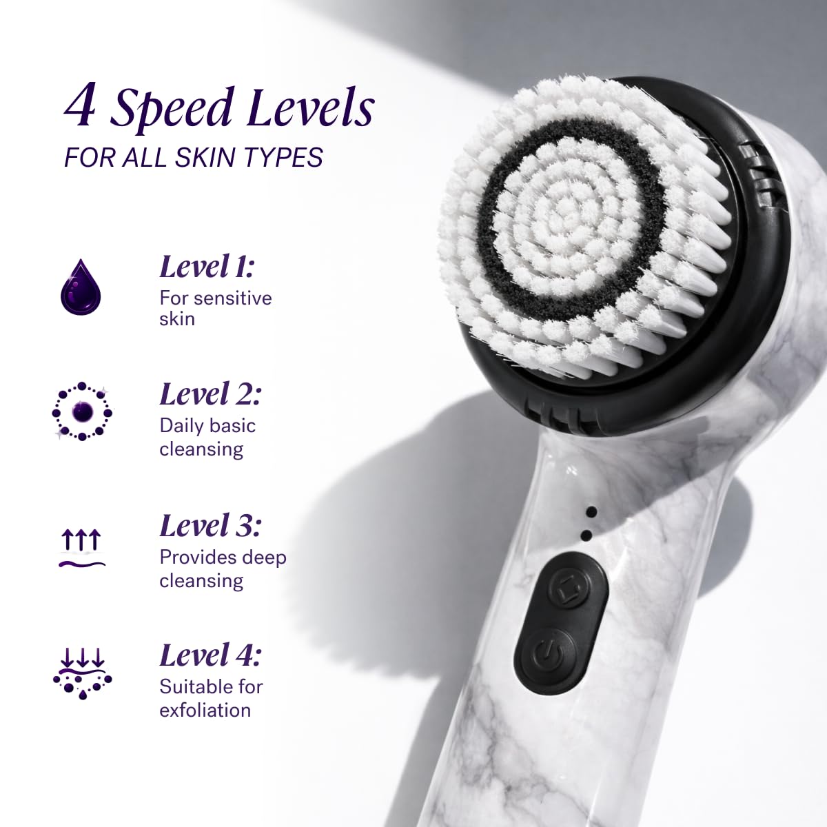 Michael Todd Beauty Soniclear Allure 2024 Best of Beauty Winner Facial Cleansing + Exfoliation Brush System with Antimicrobial Protected Bristles, 4 speeds, Serum Infusion Head + Travel Case - Image 7