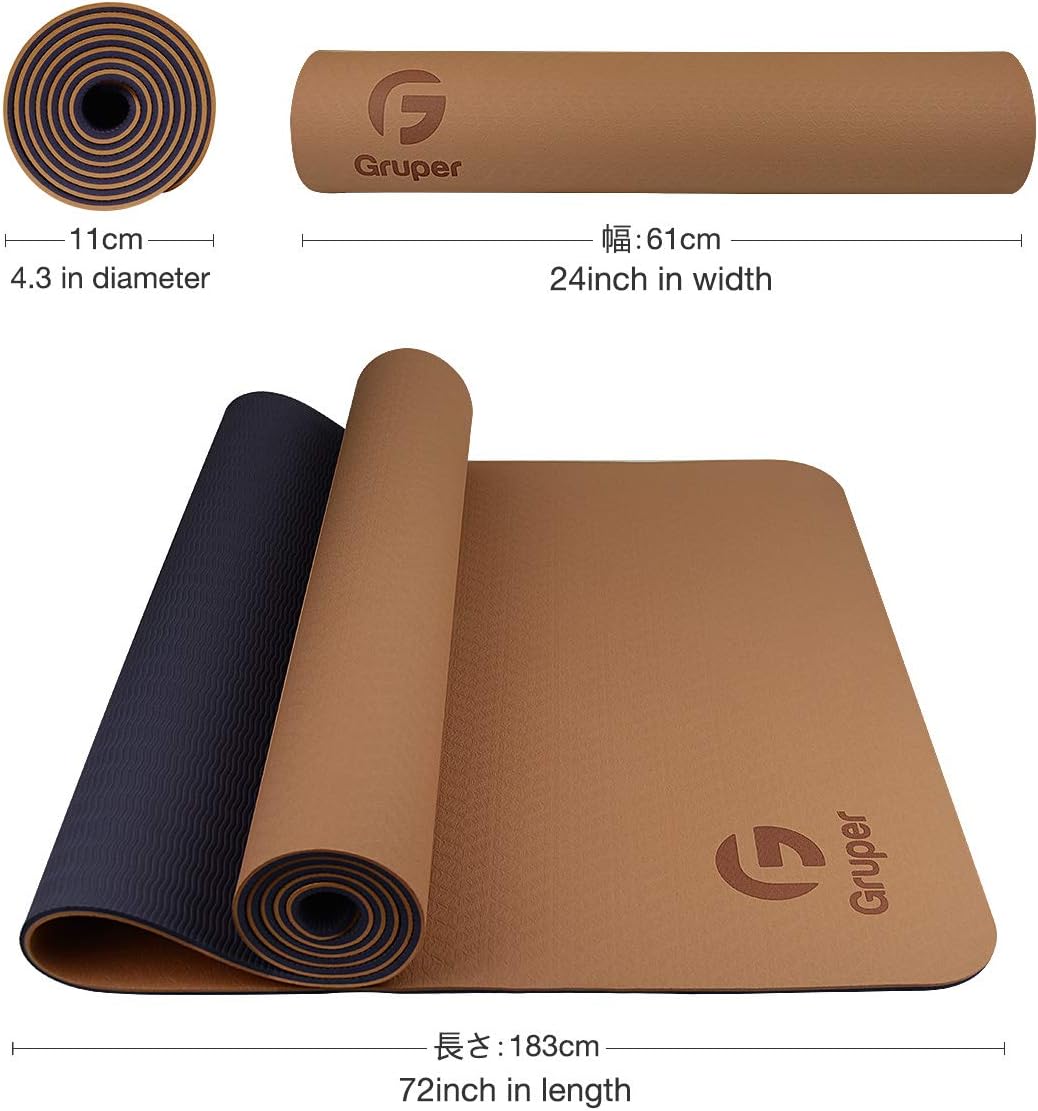 Gruper Yoga Mat Non Slip, Eco Friendly Fitness Exercise Mat with Carrying Strap,Pro Yoga Mats for Women,Workout Mats for Home, Pilates and Floor Exercises - Image 5