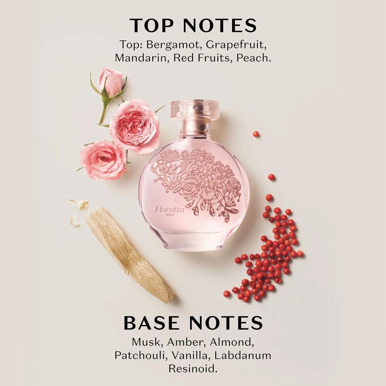 O Boticário Floratta Rose Eau de Toilette, Long-Lasting Floral Rose Fragrance Perfume for Women, 2.5 Ounce - Image 6