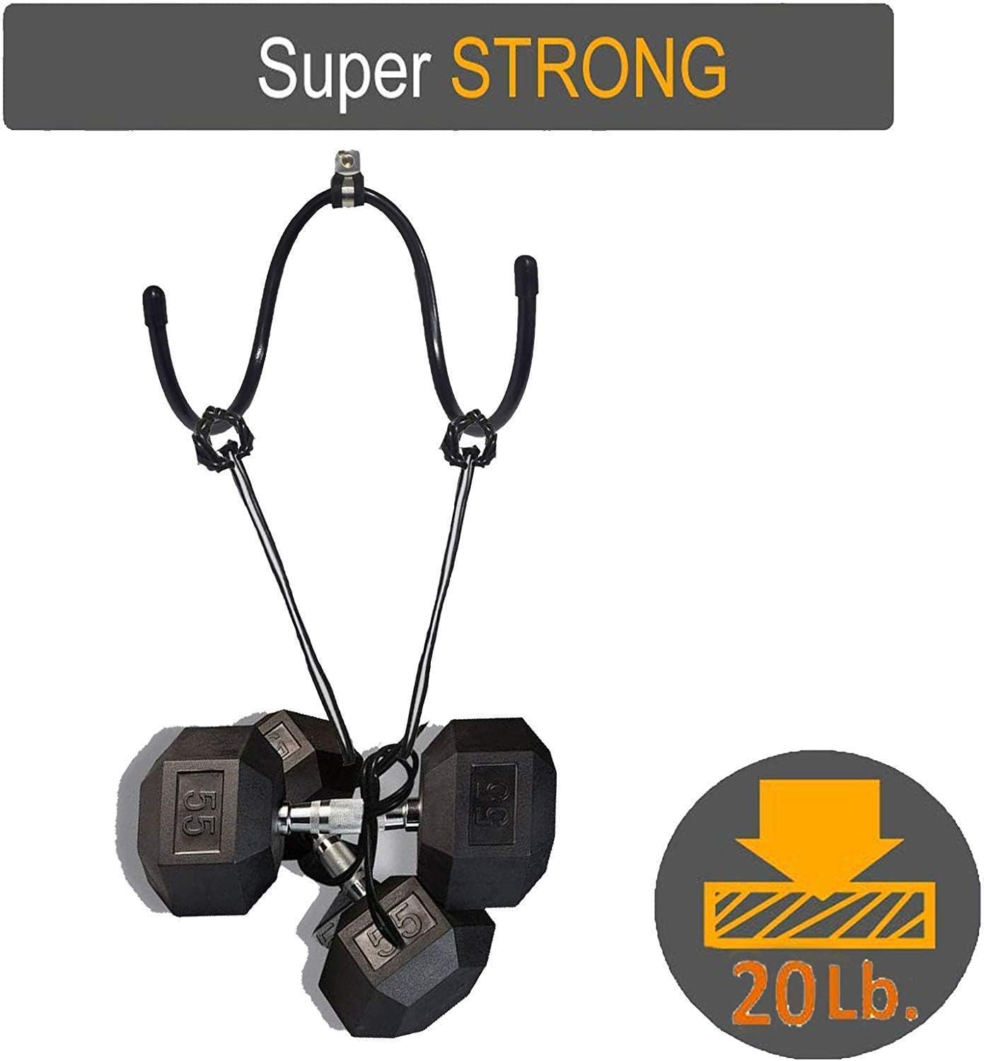 Chin up Bar Storage Pull up Bar Rack Exercise Strength Fitness Bar Holder Workout Equipment Shelf - Solid Quality Wall Mountable for Your Fitness Class or Home Gym, Metal, Adjustable Size, Up to 20Lbs - Image 5
