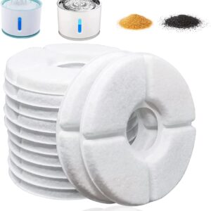 4/12/16 Pack Cat Water Fountain Filters, Cirfifth Triple Filtration System Pet Cat Fountain Filter Replacement for 84oz/2.5L Automatic Cat Fountain (12 Pack)