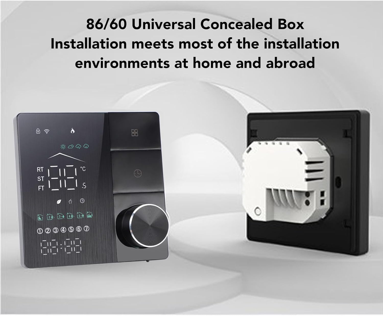 Smart Thermostat, Weekly Programming AI Learning Energy Saving Thermostat for Home Office Hotel - Image 4
