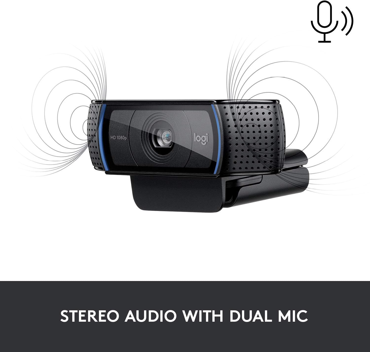 Logitech HD Pro Webcam C920, Widescreen Video Calling and Recording, 1080p Camera, Desktop or Laptop Webcam - Image 4