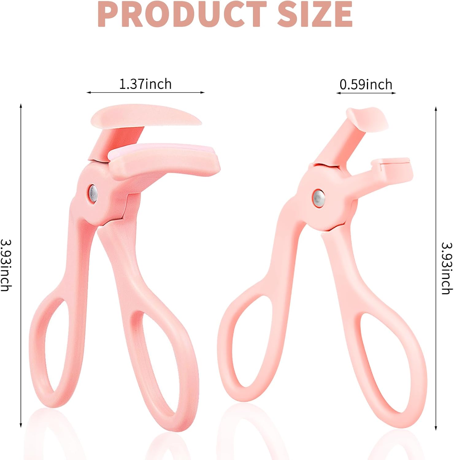 2 Style Eyelash Curler - Lash Curler with 2 Extra Silicone Replacement Pads, Achieve Perfect Curls in 5 Seconds - Quick Natural Curling for Long Lasting (Pink) - Image 7