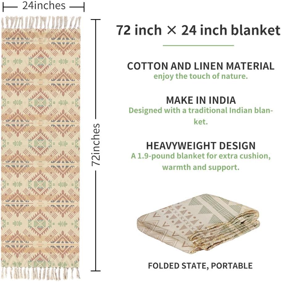 nuveti Cotton Yoga Mat - Absorbent, Grippy Tight Weave, Ashtanga & Hot Yoga Rug, Helps with Slippery Hands & Feet - Image 3