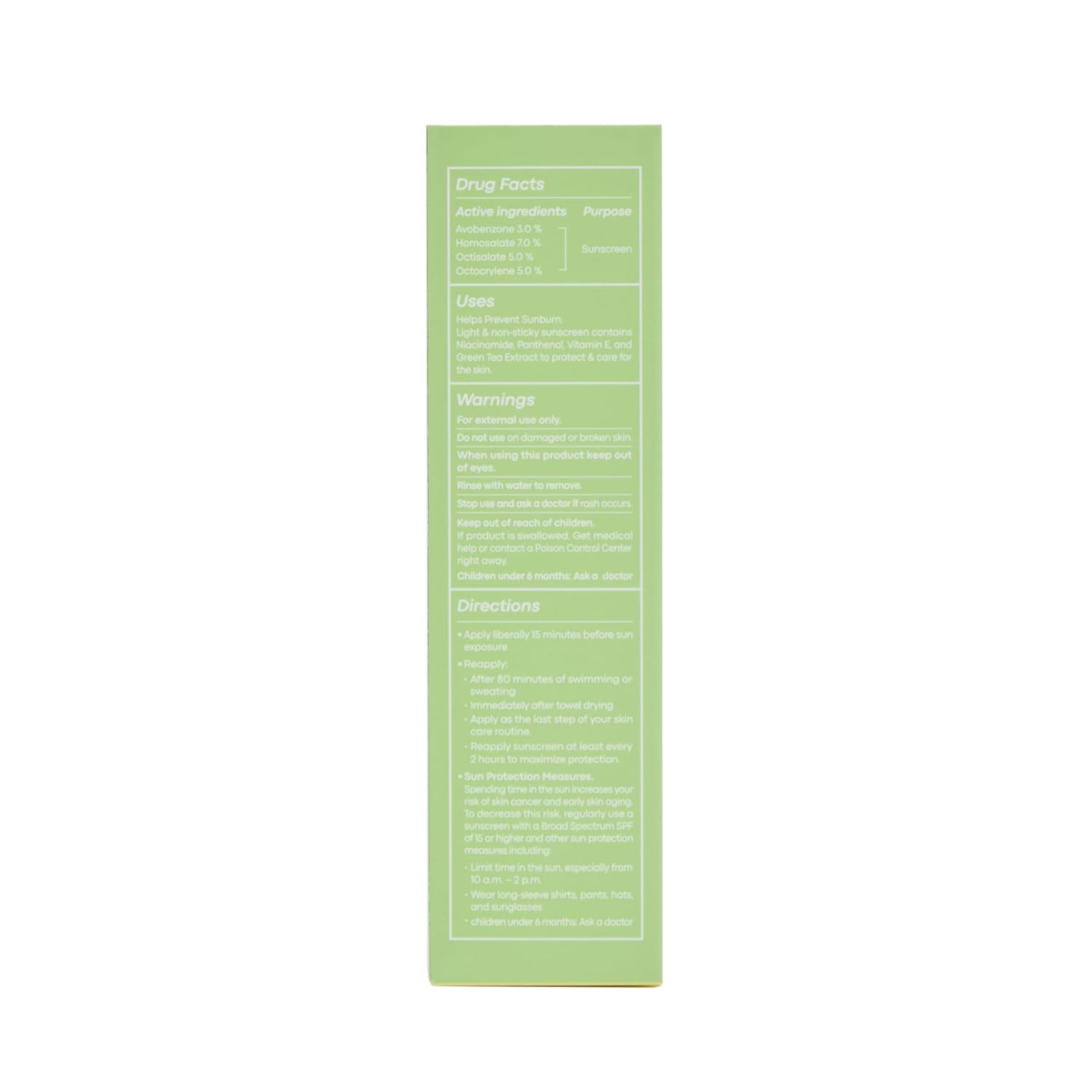 TONYMOLY Green Tea Korean Sunscreen SPF 50+ PA++++ — No White Cast, Lightweight Face Sunscreen for All Skin Tones, Hydrating with Niacinamide, Panthenol & Hyaluronic Acid, 1.69 fl oz - Image 3