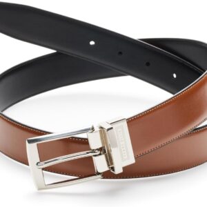 Perry Ellis Men’s Portfolio Amigo Reversible Leather Belt, Stitched Edges, Durable, 1.5” Width (Available in Big & Tall)