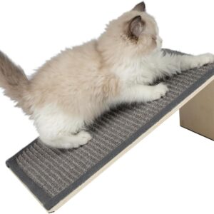 Best Pet Supplies Catify Cat Scratcher, Fun Interactive Scratchers, Posts, Poles, Claw Safe, Furniture Saver Indoor Play Support Natural Cat Behaviors Heavy Duty – Ramp (Gray), 15 x 9
