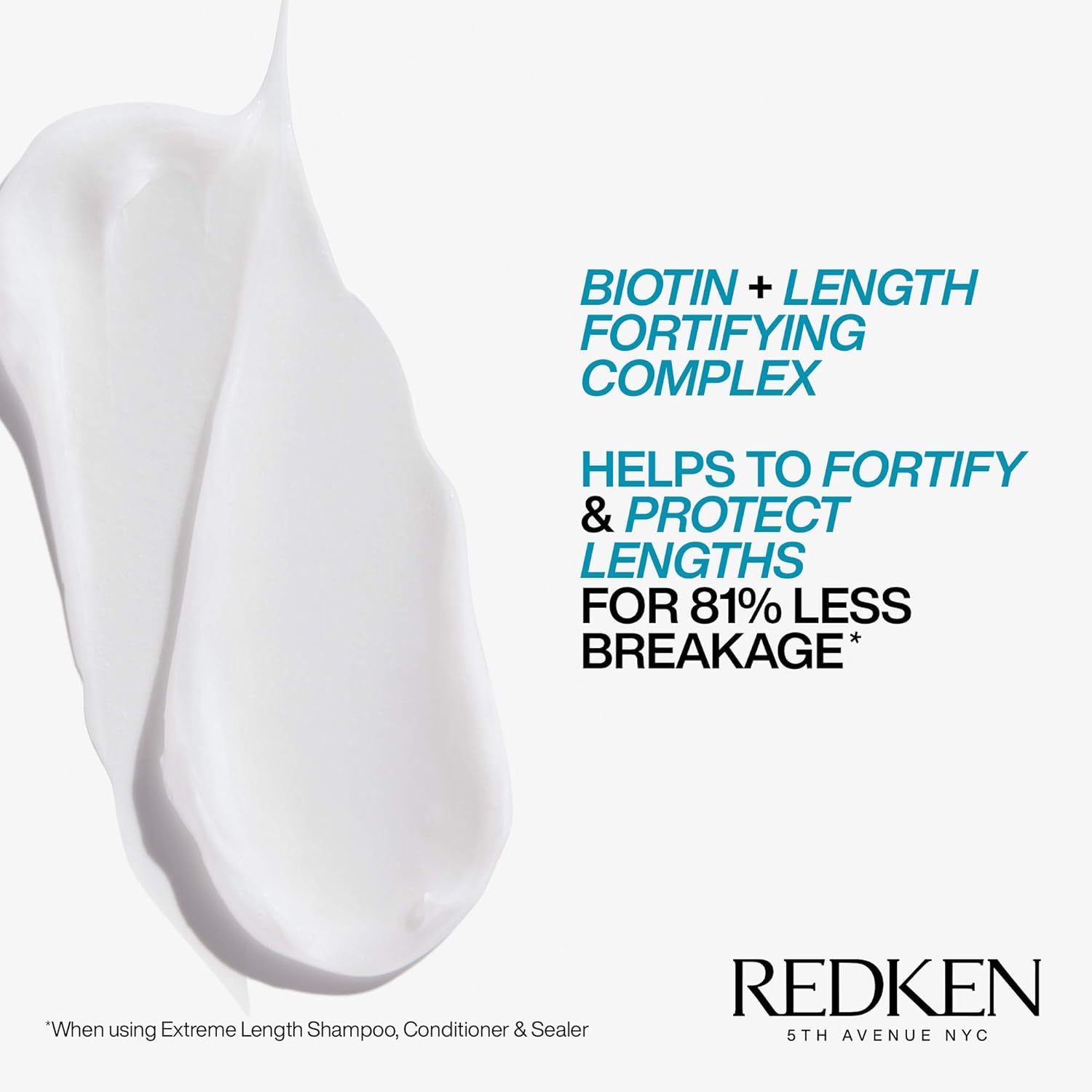 Redken Extreme Length Biotin Conditioner For Longer Hair – Promotes Healthy Hair Growth, Strengthens & Detangles Damaged Hair, Infused With Biotin & Castor Oil - Image 6
