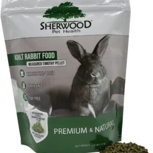 Sherwood Pet Health Adult Rabbit Food Timothy Hay Pellet 4.5 lbs. Hay-Based, Grain-Free, Soy-Free for Better Digestion