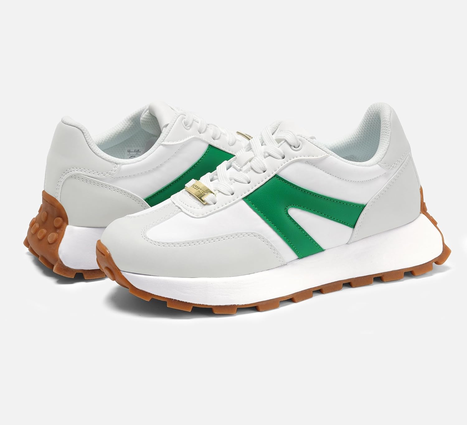 LUCKY STEP Women's Platform Fashion Sneakers Retro Classic Trainers Casual Lace-up Stylish Tennis Running Walking Shoes - Image 6