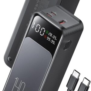Laptop Power Bank, 27000mAh (99.9Wh) Portable Laptop Charger, PD 3.1 USB C in&Out Fast Charger External Battery Pack for iPhone 17 16 15 Pro Samsung MacBook Dell XPS iPad Steam Deck etc